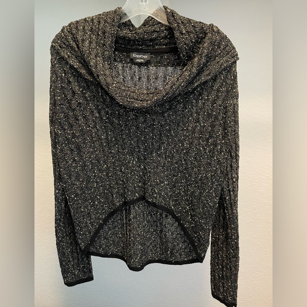 Bebe black and gold sweater